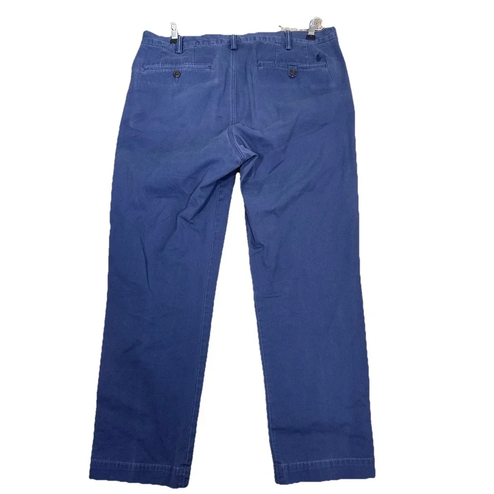 Polo‎ Ralph Lauren Chino Pants Mens 36x32 Blue Stretch Slim Fit Preppy Coastal